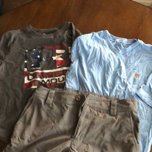 Boys Shirts & Shorts. Under Armour, Polo.  Sz L